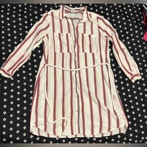 I.M.A. Luxury Collection Elegant Striped Long Sleeve Dress-size s/m